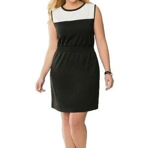 Lane Bryant Color Blocked Embellished Sleeveless Sheath Dress Plus Sz 22/24 NWT